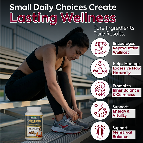 Pradar Hara Women Wellness Supplement supporting reproductive wellness, menstrual balance, energy and feminine health care